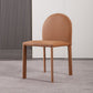 Minimalist Style Solid Back Armless Dining Chairs Leather Dining Chairs for Home