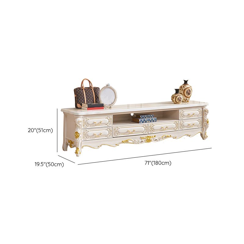 Glam TV Stand Console Open Storage TV Media Console with 6 Drawers Clearhalo 'furn' 'furn_tv_stands_entertainment_centers' 'Furniture' 'Living Room Furniture' 'TV Stands & Entertainment Centers' 'TV Stands & Media Storage Furniture' 'tv_stands_entertainment_centers' 1200x1200_2def894b-1498-42e5-b535-5a1197a3cd11