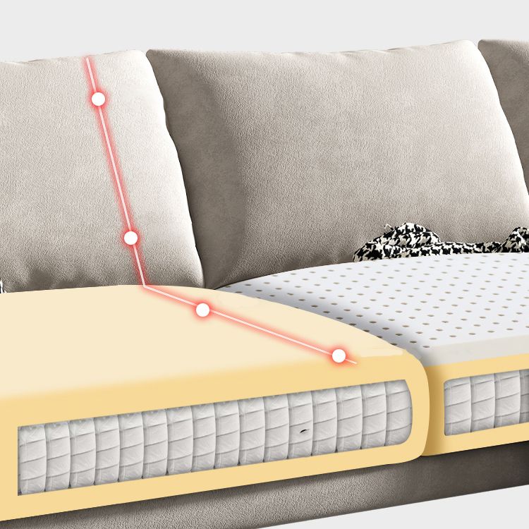 Sofá de 3 plazas de almohada con brazo cuadrado para sala de estar 35.43 "alto