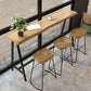 Modern Solid Wood Bar Table Brown Trestle Base Dining Table for Living Room Clearhalo 'Bar Furniture' 'Bar Tables' 'bar_tables' 'furn' 'furn_bar_tables' 'Furniture' 'Kitchen & Dining Furniture' 1200x1200_2df0532d-6c09-4538-8597-e079a4d38560