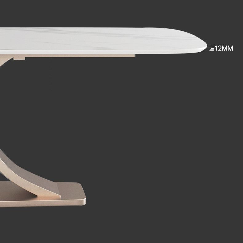 Modern Sintered Stone Top Dining Set Rectangle 1/5/6 Pieces Dining Room Table Set Clearhalo 'Dining Room Sets' 'Dining Tables & Seating' 'dining_room_set' 'furn' 'furn_dining_room_set' 'Furniture' 'furniture_dining_room_set' 'Kitchen & Dining Furniture' 1200x1200_2df0a66d-2bf6-4779-8dee-8e2b8f066ec2