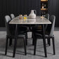 Industrial Rectangle Dining Table Gray Stone Top Table with Black Frame Clearhalo 'Dining Tables & Seating' 'Dining Tables' 'dining_table' 'furn' 'furn_dining_table' 'Furniture' 'Kitchen & Dining Furniture' 1200x1200_2df22f69-ed2c-46cd-9668-215e5440e4bd