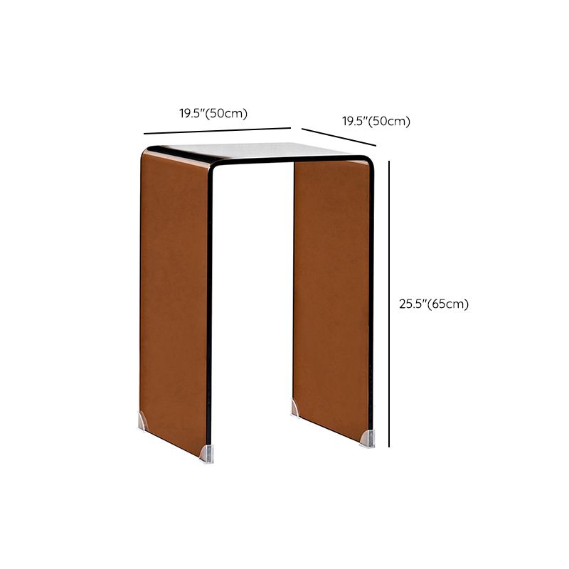 Mesa de esquina de vidrio moderna mesa de extremo redonda para sala de estar para sala de estar