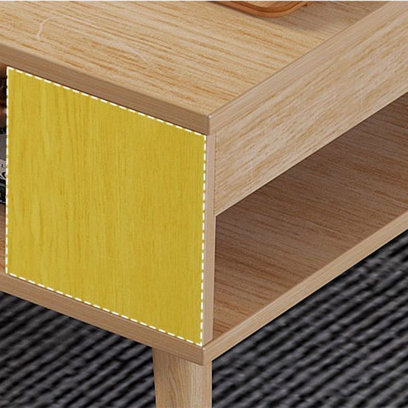Modern Rectangle Wooden Coffee Table 4 Legs Cocktail Table with Storage Clearhalo 'Coffee & Accent Tables' 'Coffee Tables' 'coffee_tables' 'furn' 'furn_coffee_tables' 'Furniture' 'Living Room Furniture' 1200x1200_2df3ec82-7bcf-46bd-af69-81f7fe009ce4