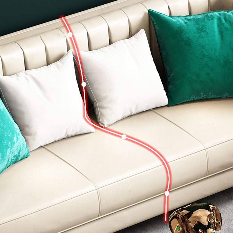 Divano a smoking in pelle genuino di divano standard con schiena contemporanea