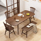 Extendable Rubber Wood Table in Nature/walnut Modern Rectangle Table with 4 Legs Clearhalo ' dining_table' 'Dining Tables & Seating' 'Dining Tables' 'Furniture' 'furniture_dining_table' 'Kitchen & Dining Furniture' 'kitchen&dining_furn' 'kitchen' 'kitchen_dining_table' 1200x1200_2df559b2-b536-49c2-92ef-659b3533666e