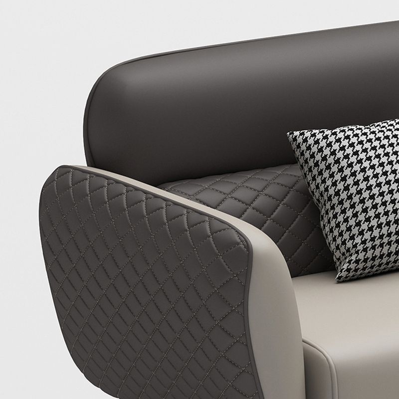 31.49 "D x 33.46" H Sofá de cuero con brazo acampanado para sala de estar para sala de estar