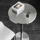 Modern Silver Metal Counter Table with Round Table Top Silver Pedestal Table Clearhalo 'Bar Furniture' 'Bar Tables' 'bar_tables' 'furn' 'furn_bar_tables' 'Furniture' 'furniture_bar_tables' 'Kitchen & Dining Furniture' 1200x1200_2df968bf-d208-4b3c-991e-99a3ba2f4ee1