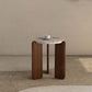 Einzel-Couchtisch mit 3 Beinen, moderner Cocktailtisch aus Holz in Beige/Braun