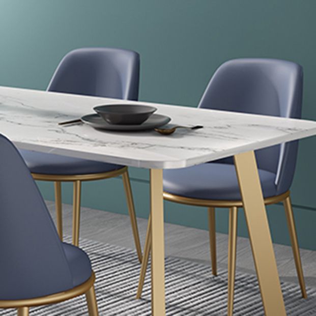 Glam 1/4/5 Pieces Dining Set Rectangle Sintered Stone Dining Table for Home Use Clearhalo 'Dining Room Sets' 'Dining Tables & Seating' 'dining_room_set' 'furn' 'furn_dining_room_set' 'Furniture' 'furniture_dining_room_set' 'Kitchen & Dining Furniture' 'kitchen&dining_furn' 'kitchen' 1200x1200_2df9f92f-c158-49a1-9b7b-226d536bd661