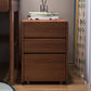 Modern Square Wood Cabinet on Wheels Side Cabinet with Drawer