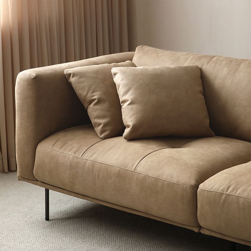 Modern Faux Leather Cushions Sofa Loose Back Tuxedo Arm Living Room Seating Clearhalo 'furn' 'furn_sofas' 'Furniture' 'Living Room Furniture' 'Sofa' 'sofas' 1200x1200_2dff457d-308d-4f43-80a3-107e4eb22502