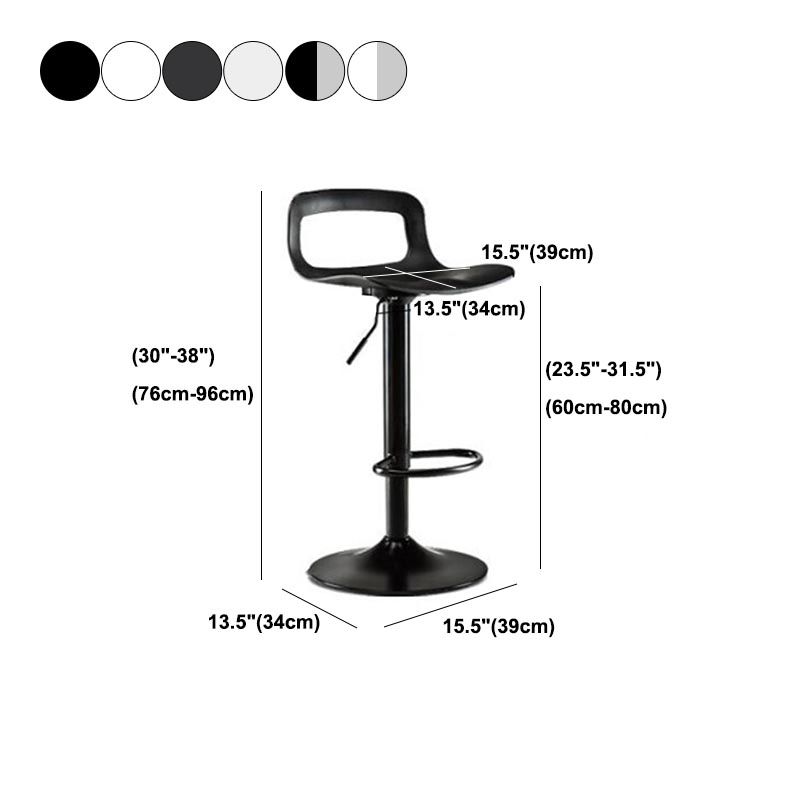 Modern Adjustable Height Bar-stool Metal Counter Bar Stool for Home Clearhalo 'Bar Furniture' 'Bar Stools' 'bar_stools' 'furn' 'furn_bar_stools' 'Furniture' 'Kitchen & Dining Furniture' 1200x1200_2dff8904-1a62-4c64-ad31-93511f9e3e40