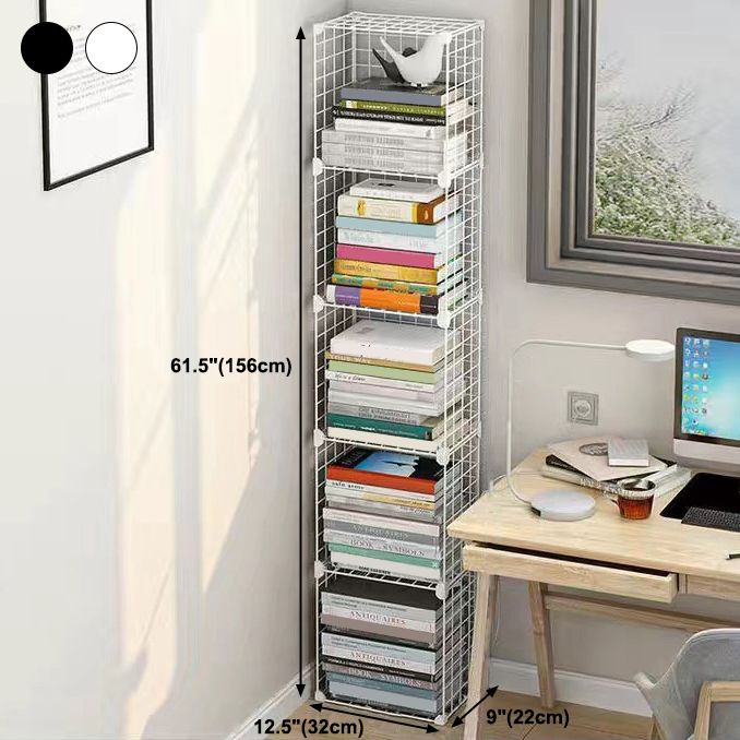 Contemporary Geometric Book Shelf 8.66" Wide Metal Shelf Bookcase Clearhalo 'Bookcases' 'furn' 'furn_bookcases' 'Furniture' 'Office Furniture' 1200x1200_2dffeb3f-f01d-4f03-8d10-a028a091f5f9