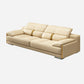 Genuine Leather Pillow Top Arm Sofa Cream Sectional with Removable Cushions Clearhalo 'furn' 'furn_sectionals' 'Furniture' 'furniture_sectionals' 'kitchen' 'kitchen_sectionals' 'Living Room Furniture' 'Sectionals' 1200x1200_2e008f76-43f4-4c3c-8b9d-10d6fa698d5d
