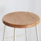 Modern Armless Backless Counter Stool Steel Dessert Shop Bar Stool with Wooden Seat Clearhalo 'Bar Furniture' 'Bar Stools' 'bar_stools' 'furn' 'furn_bar_stools' 'furniture_bar_stools' 'Kitchen & Dining Furniture' 'kitchen&dining_furn' 'kitchen' 'kitchen_furn' Furniture' 1200x1200_2e0098c6-148a-4769-b8e6-e2aec2a29416