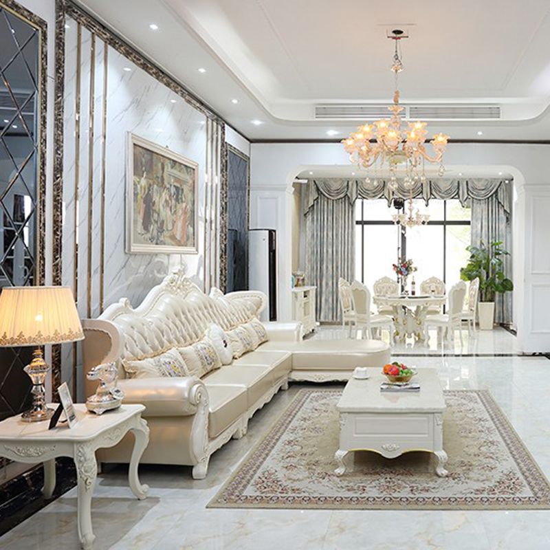 Armero rústico con punta de uñas con brazo acampanado de cuero genuino seccional