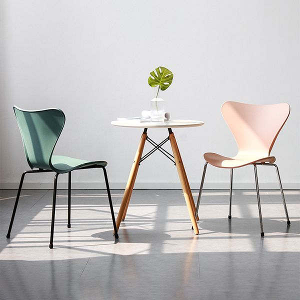 Industrial Style Plastic Dining Armless Chair Solid Back Dining Side Chair Clearhalo ' kitchen&dining_furn' 'Dining Chairs' 'Dining Tables & Seating' 'dining_chair' 'furn' 'furn_dining_chair' 'Furniture' 'furniture_dining_chair' 'Kitchen & Dining Furniture' 'kitchen' 1200x1200_2e016297-6ea9-4694-a654-2dd44f27e242