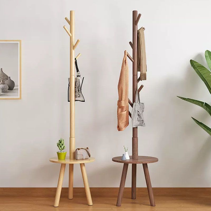 Modern Cheat Rack Free Stand Solid Wood Clother Hanger met jashaken