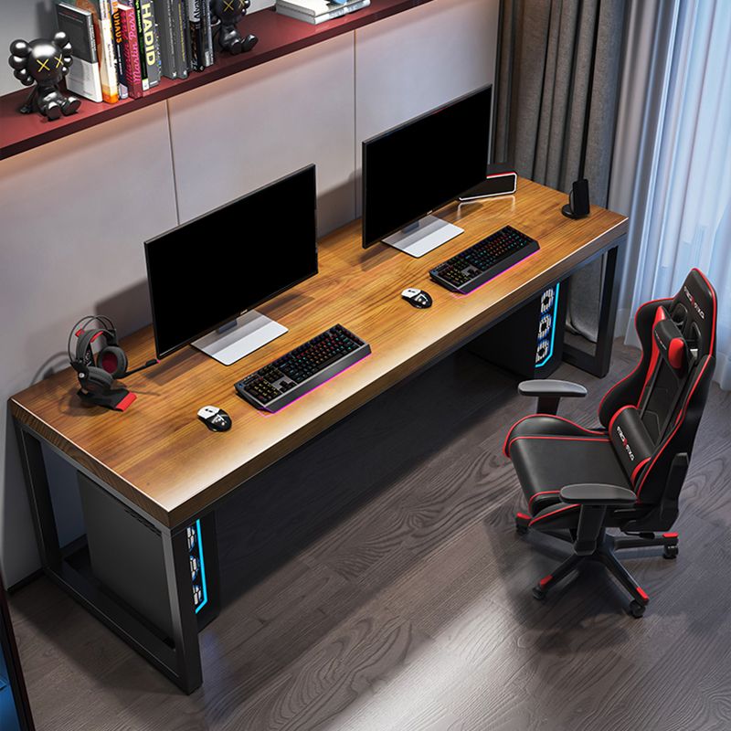 Modern Rectangular Office Desk Solid Wood Writing Desk with Metal Legs Clearhalo 'furn' 'furn_office_desk' 'Furniture' 'Office Desks' 'Office Furniture' 'office_desk' 1200x1200_2e03345d-787b-4fd5-b62e-193c5fe0ae6e