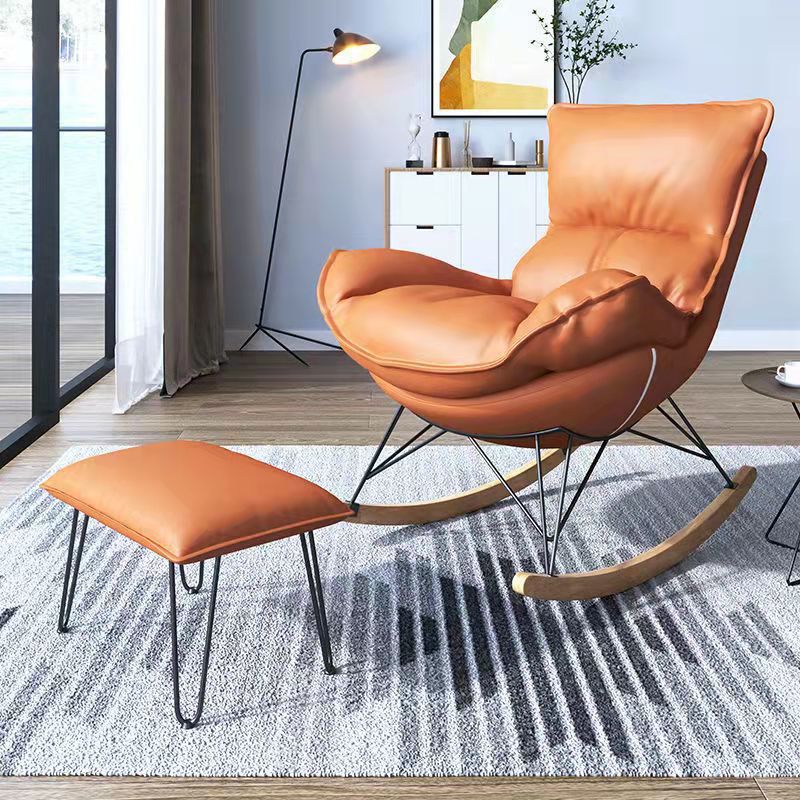 Indoor Home Sofa Rocking Chair Lazy Single Rocking Chair for Living Room and Bedroom Clearhalo 'Chairs & Seating' 'furn' 'furn_rocking_chairs' 'Furniture' 'Living Room Furniture' 'Rocking Chairs' 'rocking_chairs' 1200x1200_2e044c01-0b99-4258-9b9a-1e314b3b350a