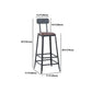 Industrial Square Solid Wood Bar Table Set 1/2/3/5 Pieces Counter Table with High Stools