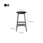 Contemporary Style Metal Bar Stool Footrest Counter Stool in Black Clearhalo 'Bar Furniture' 'Bar Stools' 'bar_stools' 'furn' 'furn_bar_stools' 'Furniture' 'Kitchen & Dining Furniture' 1200x1200_2e05a275-85f2-4427-afd3-c3099f06a41e
