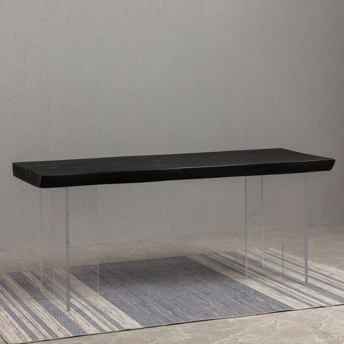 Houten bovenste eettafel traditionele luxe tafel met dubbele voetstukbasis