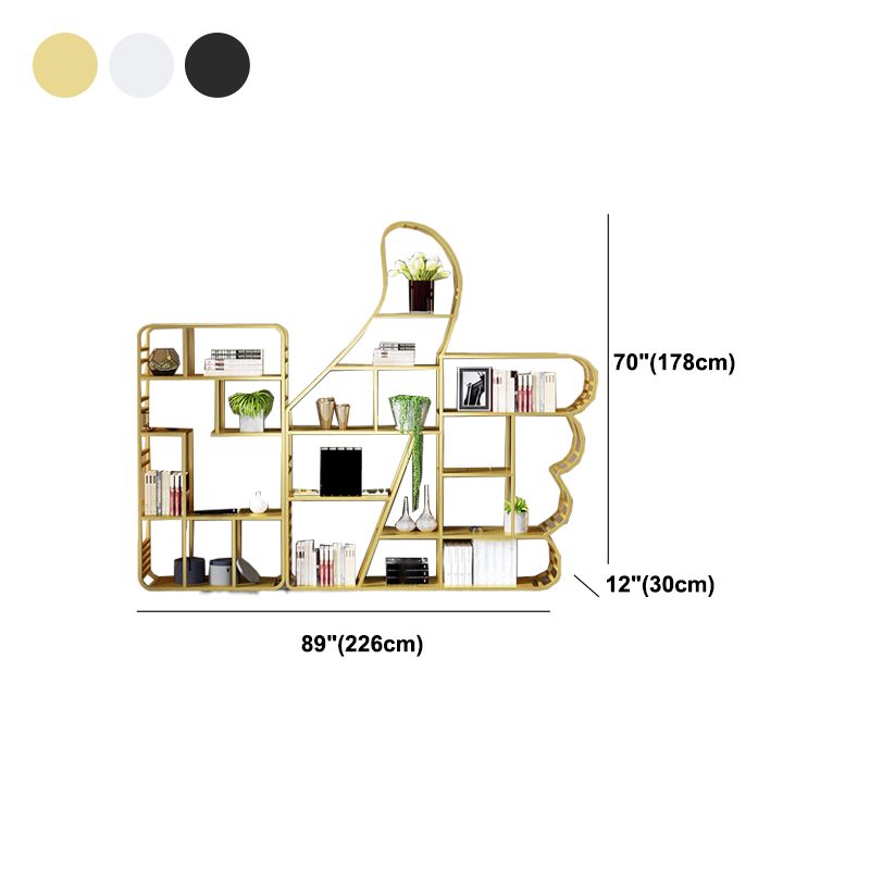 Geometric Shelf Bookcase Modern Metal Bookshelf for Home Office Clearhalo 'Bookcases' 'furn' 'furn_bookcases' 'Furniture' 'furniture_bookcases' 'Office Furniture' 1200x1200_2e0922fe-3ebe-4da4-bd4c-157e552ab151
