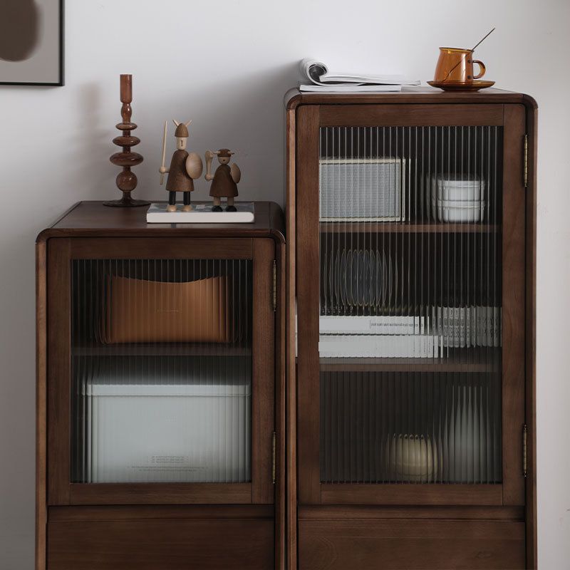 15.75" W Glass 1 - Door and 1 - Drawer Accent Chest, Dover Wood Chest Clearhalo 'Cabinets & Chests' 'cabinets_chests' 'furn' 'furn_cabinets_chests' 'Furniture' 'Living Room Furniture' 1200x1200_2e0dbc7c-69f2-4e1c-9211-037424aad10c
