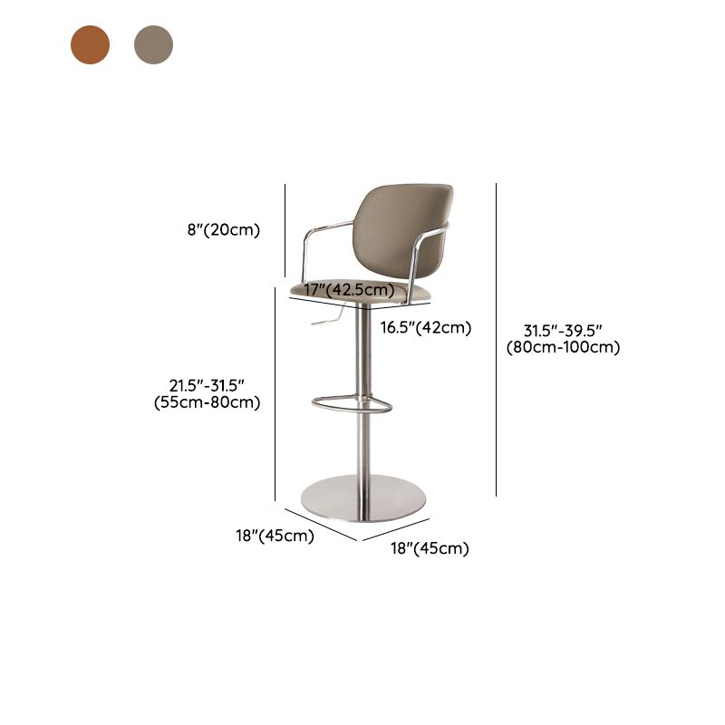 Sgabello da bar in pelle industriale sgabello da cornice regolabile per Bristol