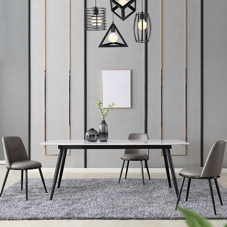 Sedie da pranzo in pista finto e metallo contemporanee per cucina