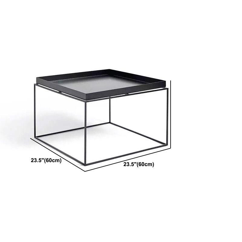 アイアンコーヒーテーブル黒の中世のモダンフレームカクテルテーブル