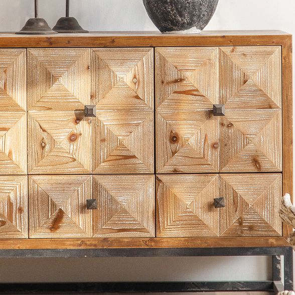 Distressed Wood Accent Chest Industrial Style Solid Wood Cabinet with Drawers Clearhalo 'Cabinets & Chests' 'cabinets_chests' 'furn' 'furn_cabinets_chests' 'Furniture' 'Living Room Furniture' 1200x1200_2e11b379-f188-4ad3-92c9-9ad37034ff31