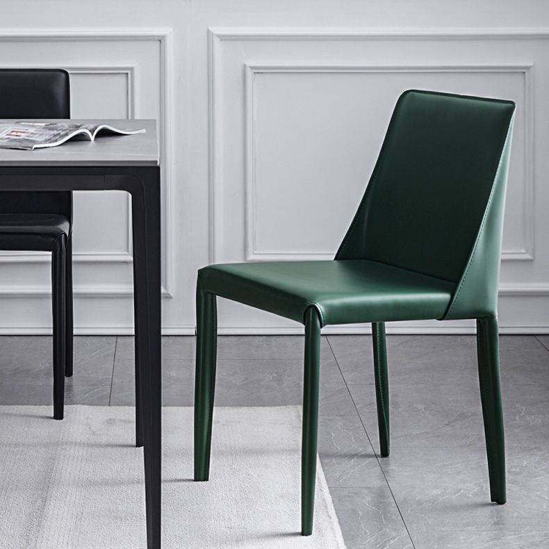 Modern Chair Dining Armless Chair for Kitchen with Metal Legs Clearhalo 'Dining Chairs' 'Dining Tables & Seating' 'dining_chair' 'Furniture' 'furniture_dining_chair' 'Kitchen & Dining Furniture' 1200x1200_2e12eb73-ebeb-49e1-b1b4-1e1fb91276fb