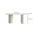 Modern 3 Legs Dining Table White Stone Table for Dining Room Clearhalo 'Dining Tables & Seating' 'Dining Tables' 'dining_table' 'furn' 'furn_dining_table' 'Furniture' 'Kitchen & Dining Furniture' 1200x1200_2e1498df-bef7-4b38-9ef8-4c00ea8d770f