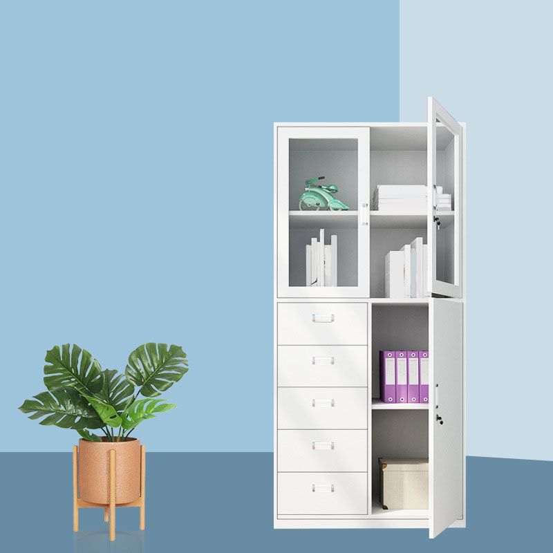 Mobili mobili moderni in acciaio ripiani di stoccaggio regolabile e cassetti di bloccaggio