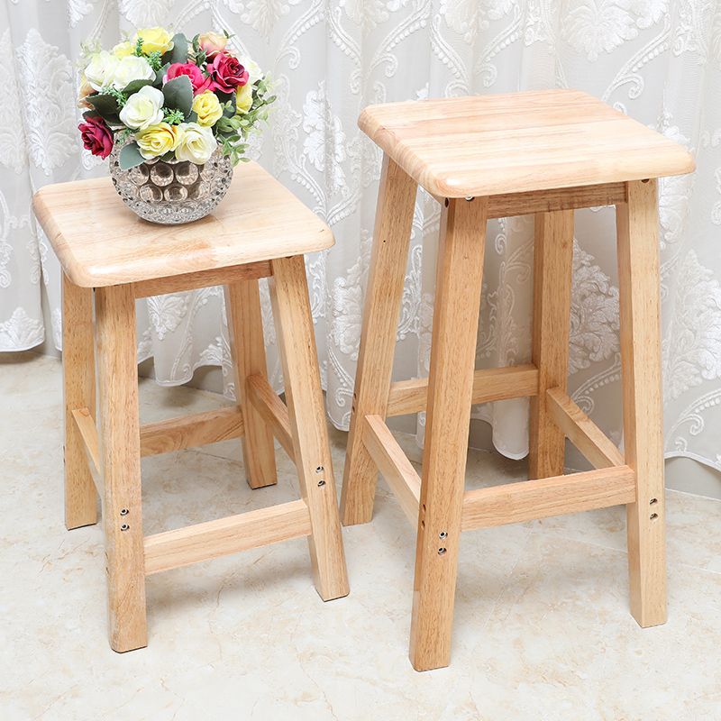 Modern Armless Backless Counter Stool Wood Household Bar Stool with Wooden Seat and Pedal Clearhalo 'Bar Furniture' 'Bar Stools' 'bar_stools' 'furn' 'furn_bar_stools' 'furniture_bar_stools' 'Kitchen & Dining Furniture' 'kitchen&dining_furn' 'kitchen' 'kitchen_furn' Furniture' 1200x1200_2e171c5c-5581-405f-8fc2-f2745a0c4e76