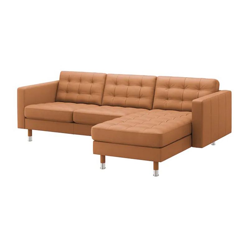 Square Arm Tufted Faux Leather Furniture Sectionals in Brown Clearhalo 'furn' 'furn_sectionals' 'Furniture' 'furniture_sectionals' 'Living Room Furniture' 'Sectionals' 1200x1200_2e174965-bd17-47aa-a16a-784824bca2e8