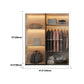 Mirrored Finish Cabinet with Brown Glass Door Modern White Storage Cabinet