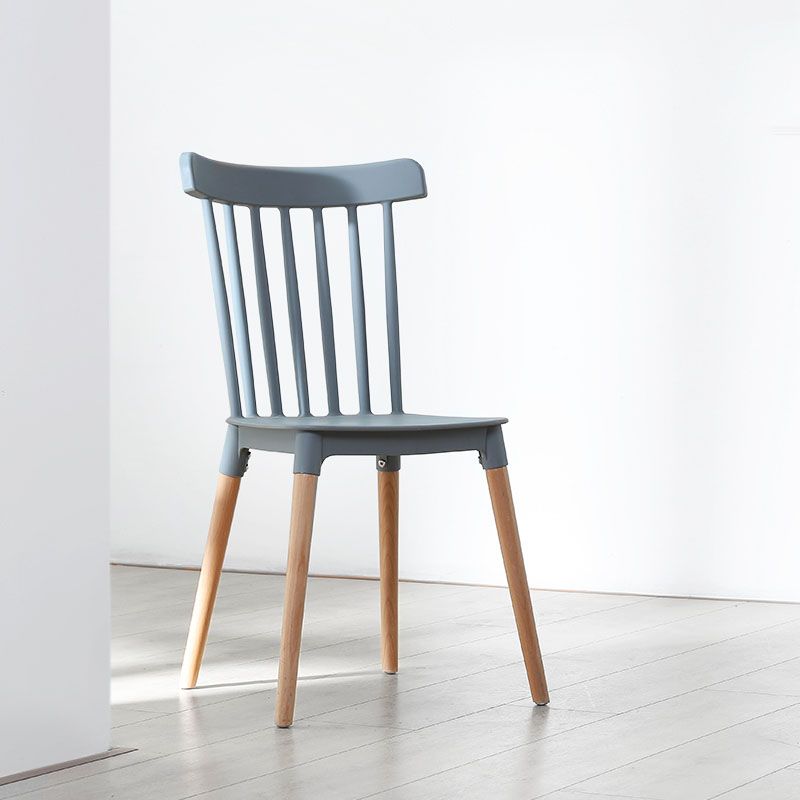Nordic Style Wood Dining Chair Slat Back Stacking Side Chair for Home Use Clearhalo ' kitchen&dining_furn' 'Dining Chairs' 'Dining Tables & Seating' 'dining_chair' 'furn' 'furn_dining_chair' 'Furniture' 'furniture_dining_chair' 'Kitchen & Dining Furniture' 'kitchen' 1200x1200_2e18afd3-7417-4afc-b283-6b9d64205016