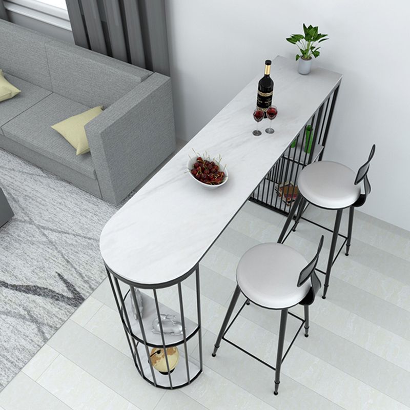 Rectangle Stone Bar Table Traditional Luxury Bar Dining Table with Sled Base Clearhalo 'Bar Furniture' 'Bar Tables' 'bar_tables' 'Furniture' 'furniture_bar_tables' 'Kitchen & Dining Furniture' 1200x1200_2e18da01-f392-45b6-9f08-8ea33e279bff