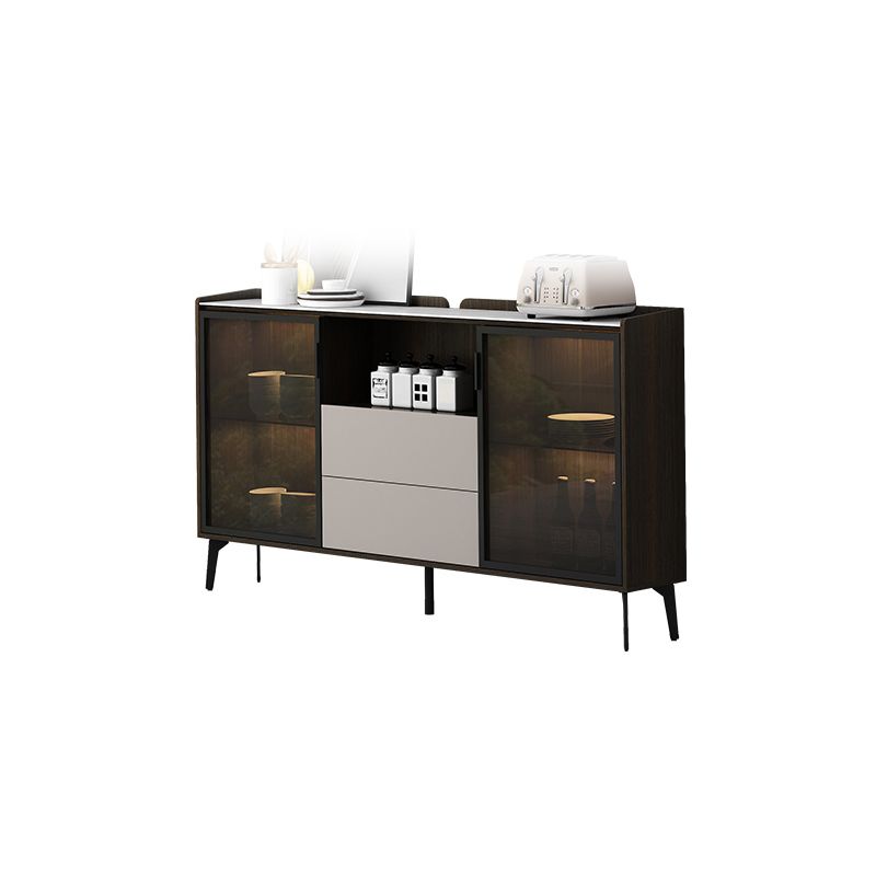 Scheda laterale in stile moderno con cassetti e sideboard di archiviazione per sala da pranzo