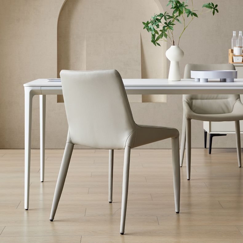 Rectángulo de diseñador 1/4/5/7 Piezas Mesa de comedor Juego de patas de interior Juego de comedor en blanco