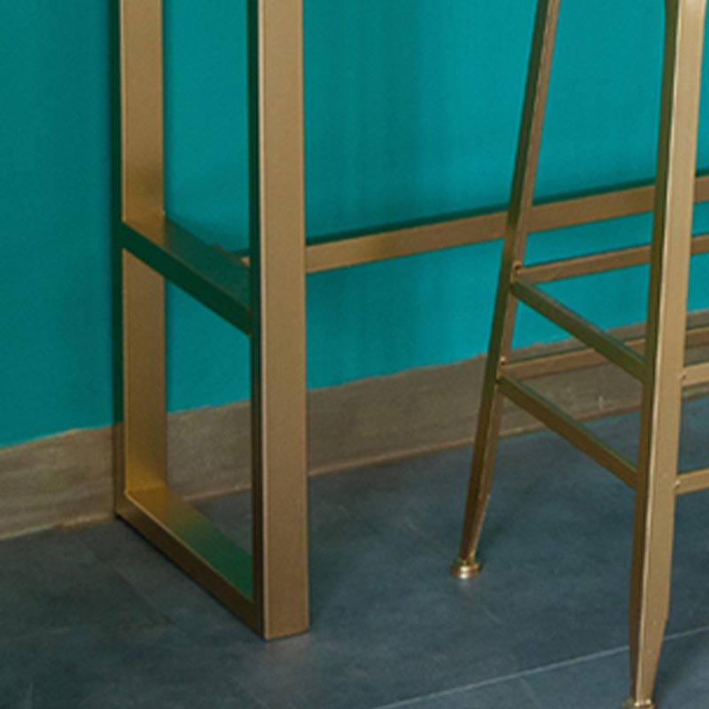 Tavolo da bar in stile glam tavolo da pub piedistallo oro per soggiorno