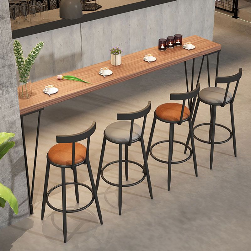 Tavolo da banco di gambe moderne in legno solido tavolo da pranzo accento per bistrot naturale