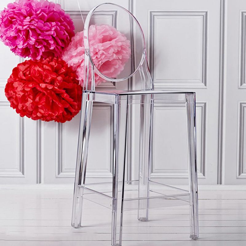 26-inch Height Barstool Modern Indoor Transparent Plastic Bar Stool Clearhalo 'Bar Furniture' 'Bar Stools' 'bar_stools' 'furn' 'furn_bar_stools' 'furniture_bar_stools' 'Kitchen & Dining Furniture' 'kitchen&dining_furn' 'kitchen' 'kitchen_furn' Furniture' 1200x1200_2e1f9010-6147-490a-8dde-298ff92a04f6