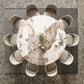 Extendable Sintered Stone Dining Table Round Table with 4 Legs for Home