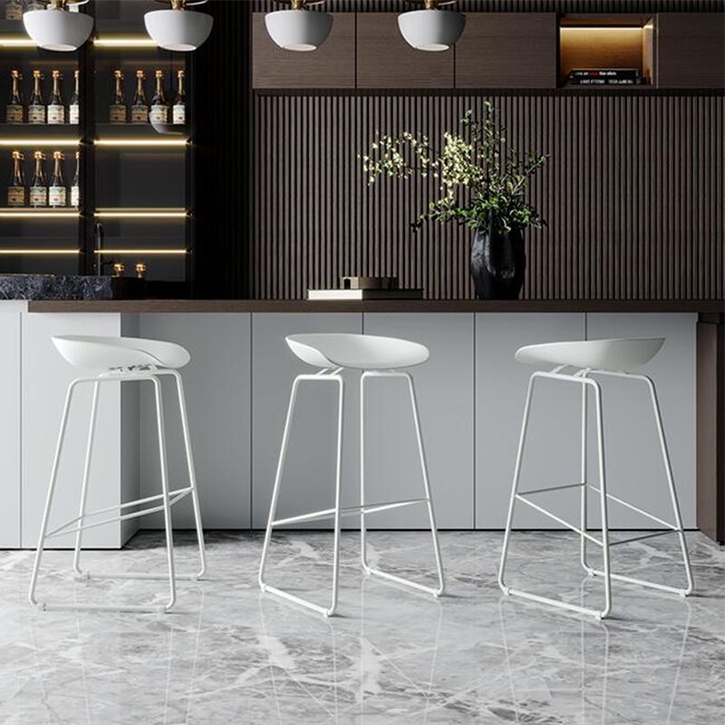 Modern Style Bar-stool Sled Legs with Iron Footrest Low Back Barstool for Kitchen Clearhalo 'Bar Furniture' 'Bar Stools' 'bar_stools' 'furn' 'furn_bar_stools' 'furniture_bar_stools' 'Kitchen & Dining Furniture' 'kitchen&dining_furn' 'kitchen' 'kitchen_furn' Furniture' 1200x1200_2e229b24-c866-4ebc-b663-7ab5b7b455e2