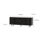 Tavolo da buffet Glam in legno massello nero Tavolo da buffet Glam con 6 cassetti e 2 ante
